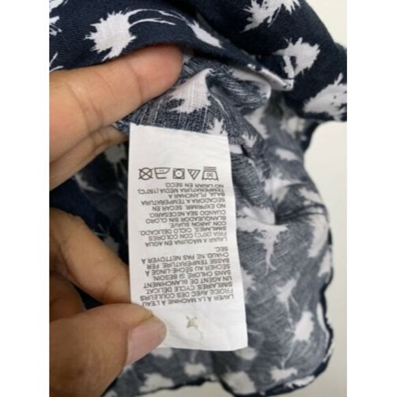 Perry Ellis Men's Dandelion Print Linen Short Sleeve Button-Down Shirt, XXLarge - Picture 8 of 9